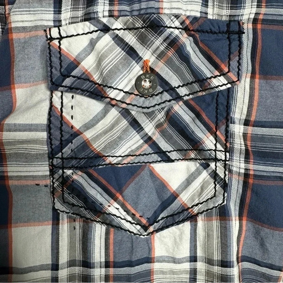 BKE Buckle Men’s Plaid Button Down Athletic Fit Shirt Size XXL - Picture 4 of 8